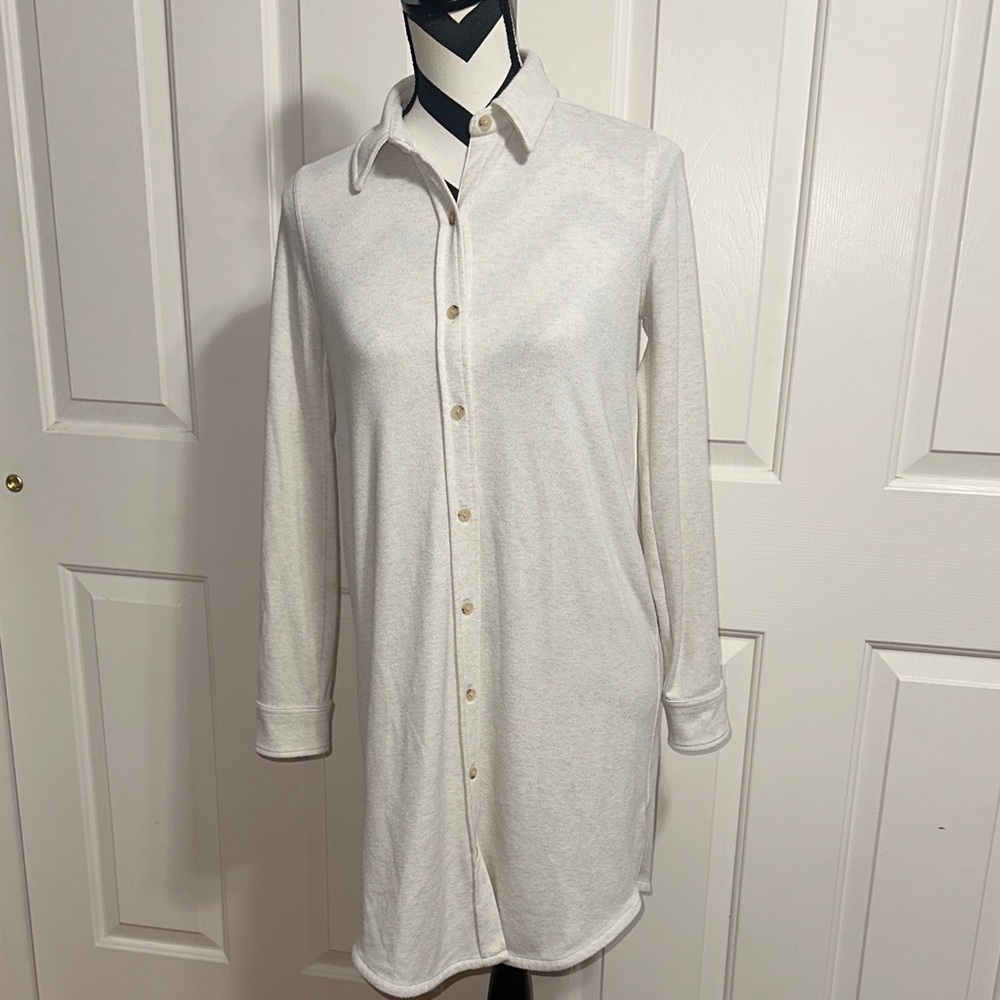 Faherty Cream Legend Sweater Dress